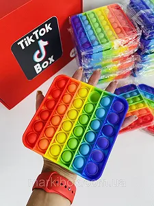 Купить Игрушки-антистресс Украина Pop It Fidget Rainbow Радужный Фиджет, пупырка - Фото 1 Игрушки-антистресс Украина Pop It Fidget Rainbow Радужный Фиджет, пупырка - Фото 1