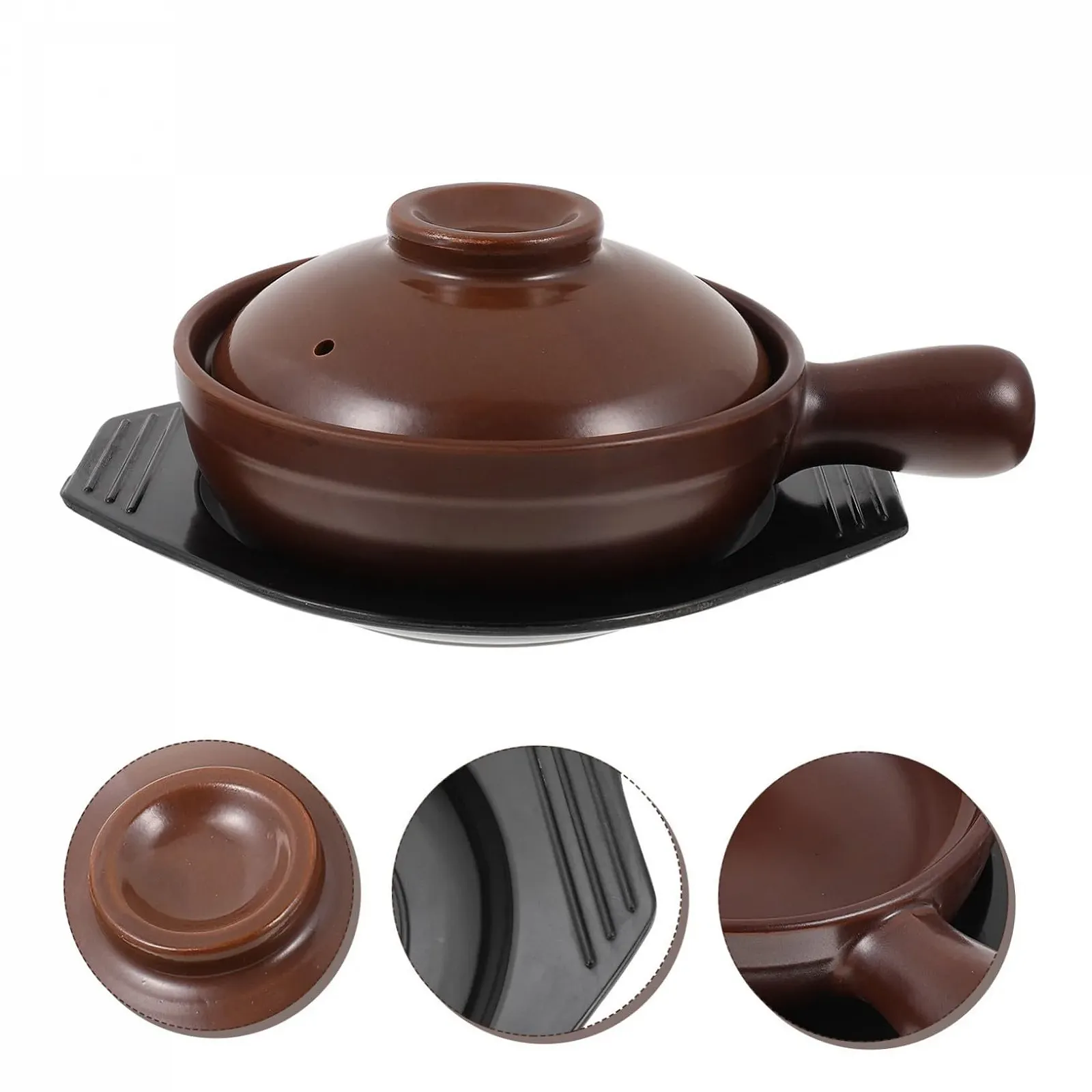 Керамічний ківш з ручкою жаростійкий антипригарний, фото №4