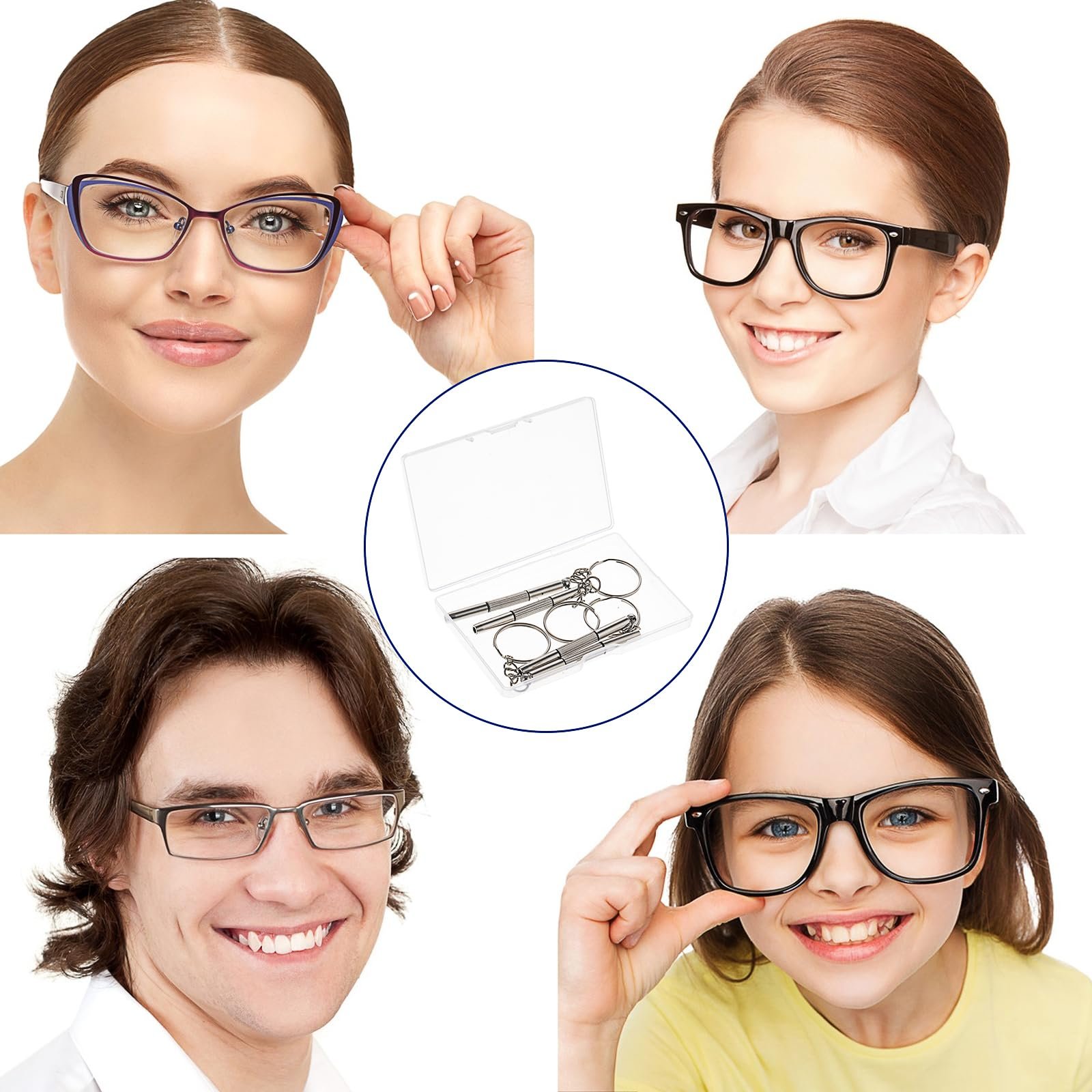 Викрутка Набір Bewudy 5 предметів для окулярів 3 в 1 Практичний Неіржавна сталь Портативна, фото №5