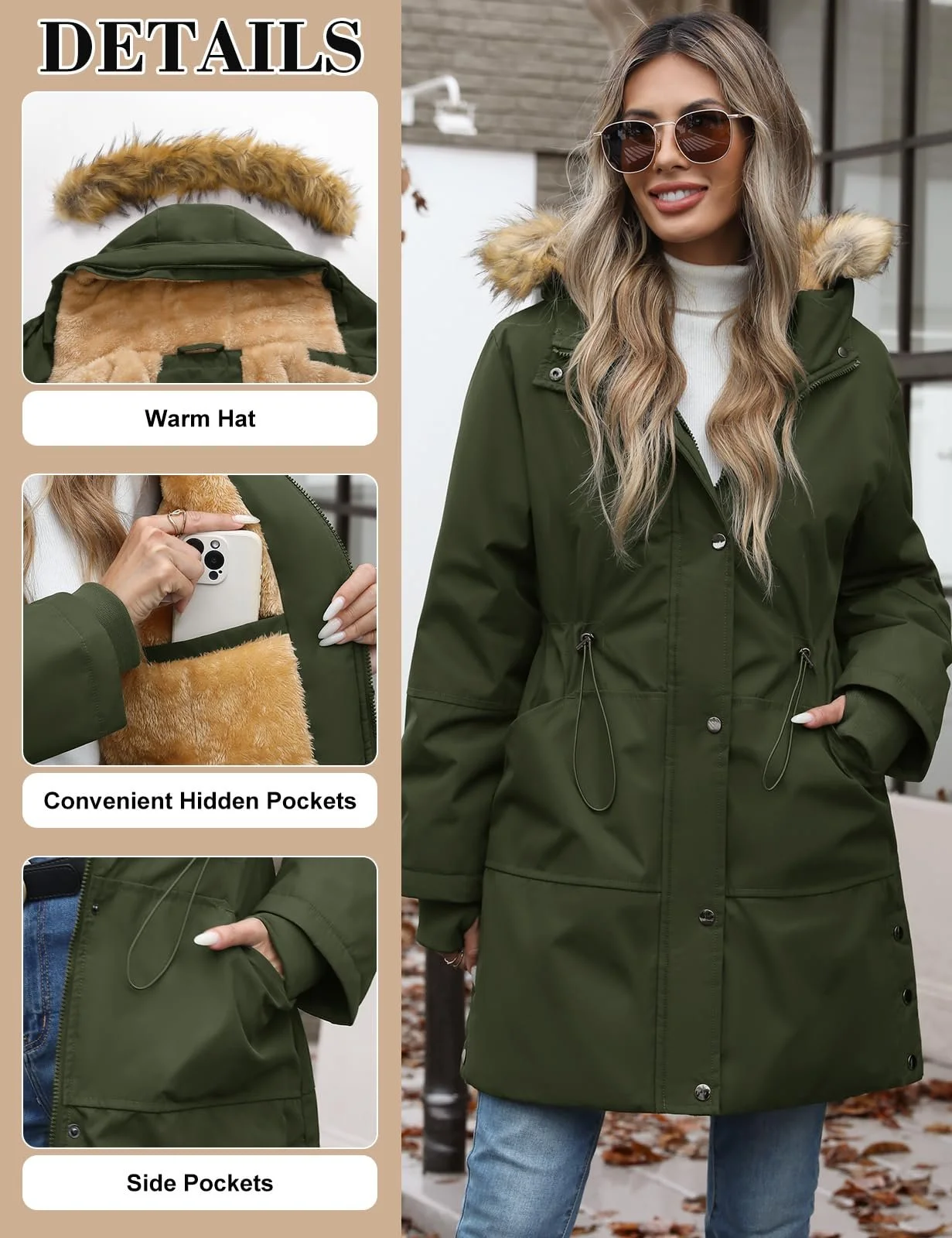 Пальто UMIPUBO Зимове Жіноче, фото №2