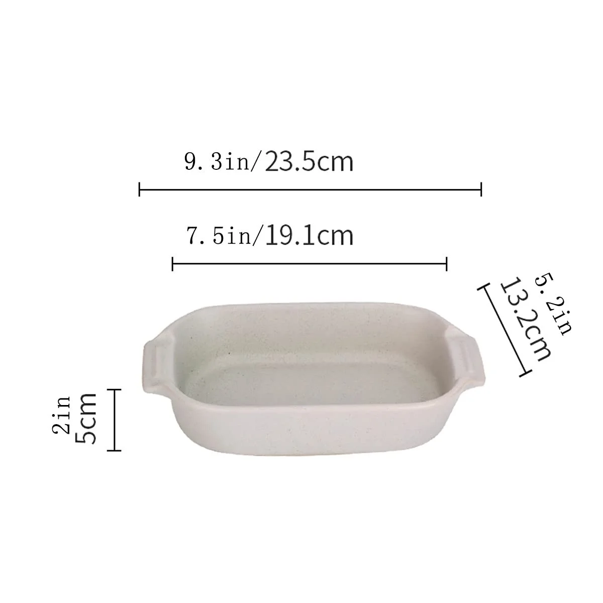 Набор форм для запекания прямоугольные керамические глубокие с двойными ручками 2 шт., фото №2 Набор форм для запекания прямоугольные керамические глубокие с двойными ручками 2 шт., фото №2