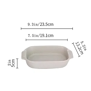 Набор форм для запекания прямоугольные керамические глубокие с двойными ручками 2 шт. synthetic.ua - Фото 1