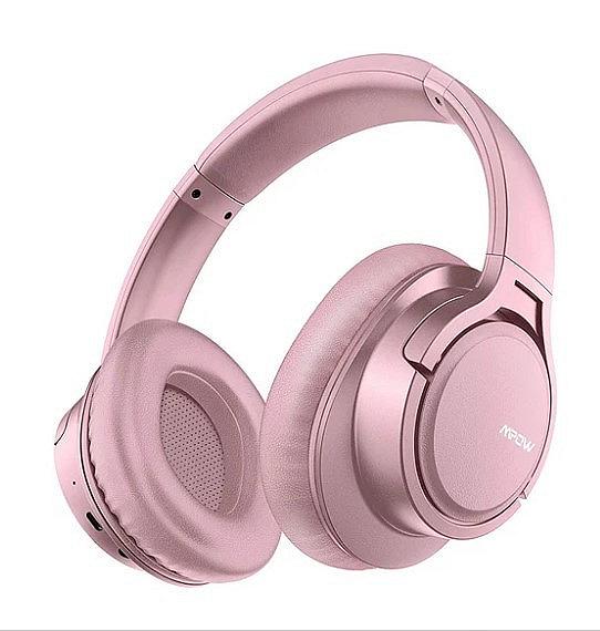 Беспроводные наушники Mpow H7 с микрофоном Розовые, фото №2