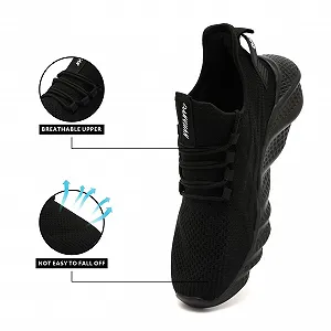 Кросівки Linenghs Спортивні Легкі Дихаючі Чорний synthetic.ua - Фото 1