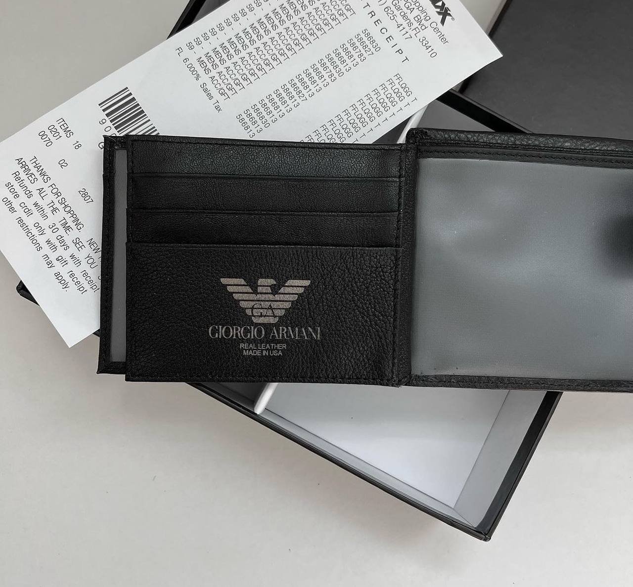 Чоловічий гаманець з натуральної шкіри Armani, фото №11