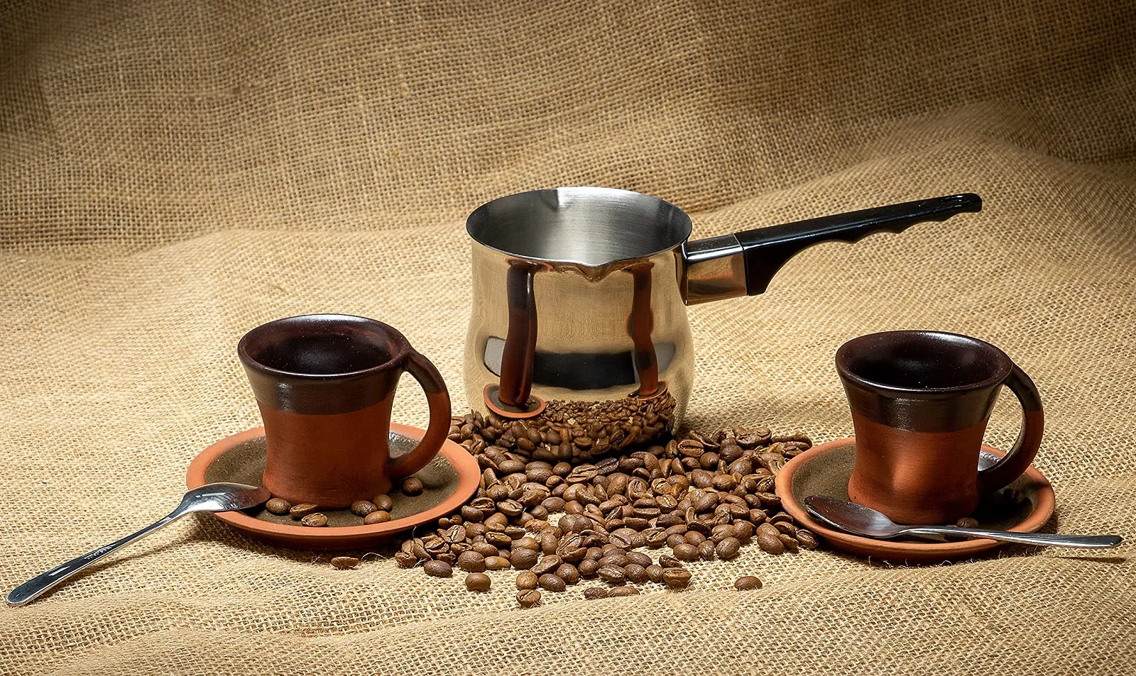 Турка Ilsa 500 мл Turka Cezva Ibrik Cezve Нержавіюча сталь для індукційних плит з двома носиками, фото №5