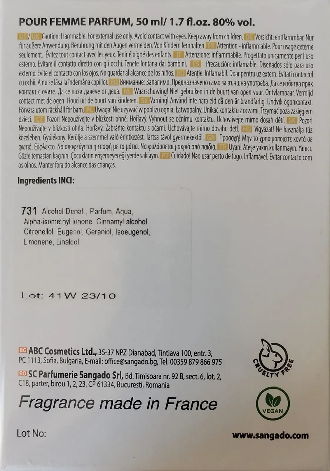 Парфюмированная вода SANGADO Arabian Rose 50 мл, фото №6 Парфюмированная вода SANGADO Arabian Rose 50 мл, фото №6