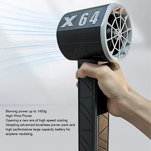 Електрична повітродувка 64 mm Turbine Jet Dryer Безщіткова 8000mAh Carbon Fiber synthetic.ua - Фото 1