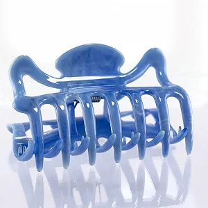 Заколка для волос большая WeLoveBeads 9 см, светло-голубая - Фото 1