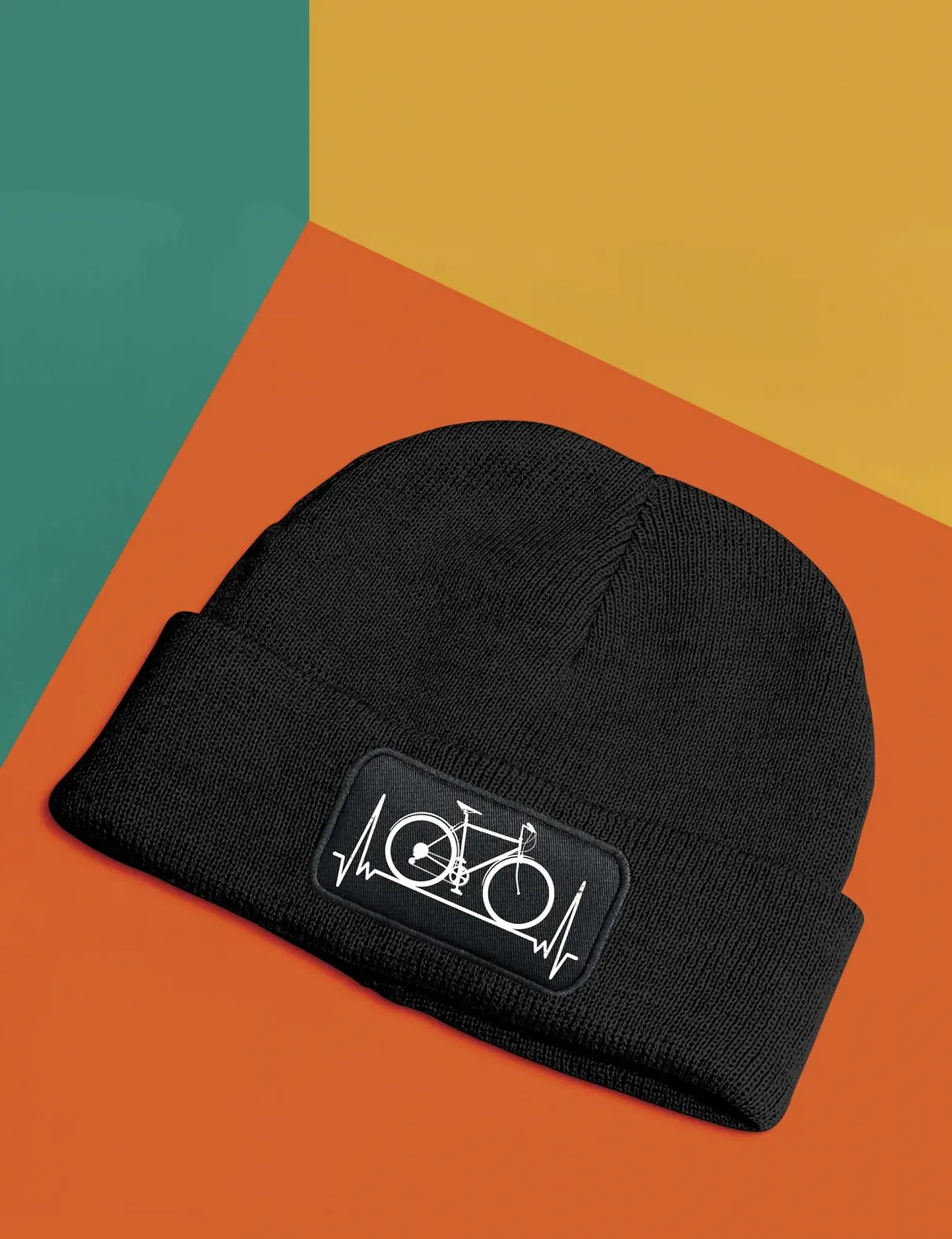 Шапка NIMAMA Детская Зимняя Трикотажная Унисекс для Мальчиков и Девочек с Принтом Heartbeat Bicycle, фото №4 Шапка NIMAMA Детская Зимняя Трикотажная Унисекс для Мальчиков и Девочек с Принтом Heartbeat Bicycle, фото №4