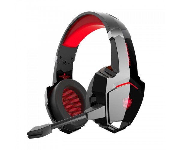 Бездротові геймерські навушники Kotion Each G9000BT з підтримкою об'ємного звуку 7.1 Stereo Sound Чорно-червоний, фото №1