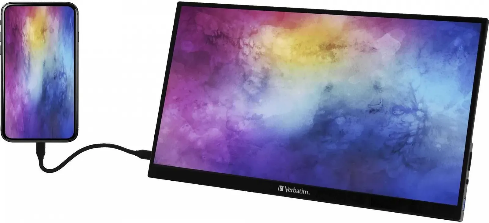 Монитор портативный сенсорный 14" Verbatim PMT-14 Full HD IPS 60 Гц, фото №3