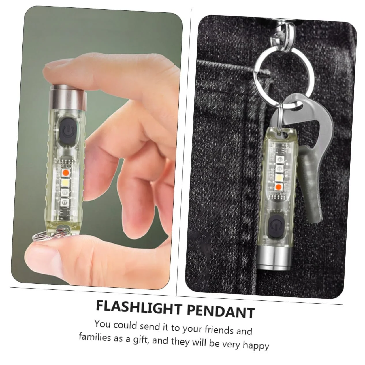Світлодіодний ліхтарик DOITOOL USB Брелок USB Акумуляторний Auspc Нержавіюча сталь Маленький Підвісний, фото №8