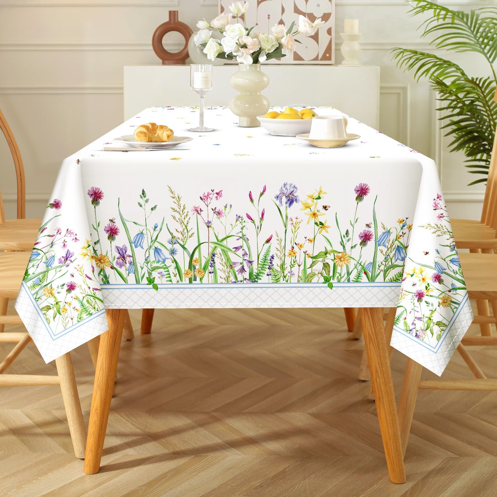 Скатертина Arquiel Wild Flowers Spring Leaves 140 x 180 см, фото №4