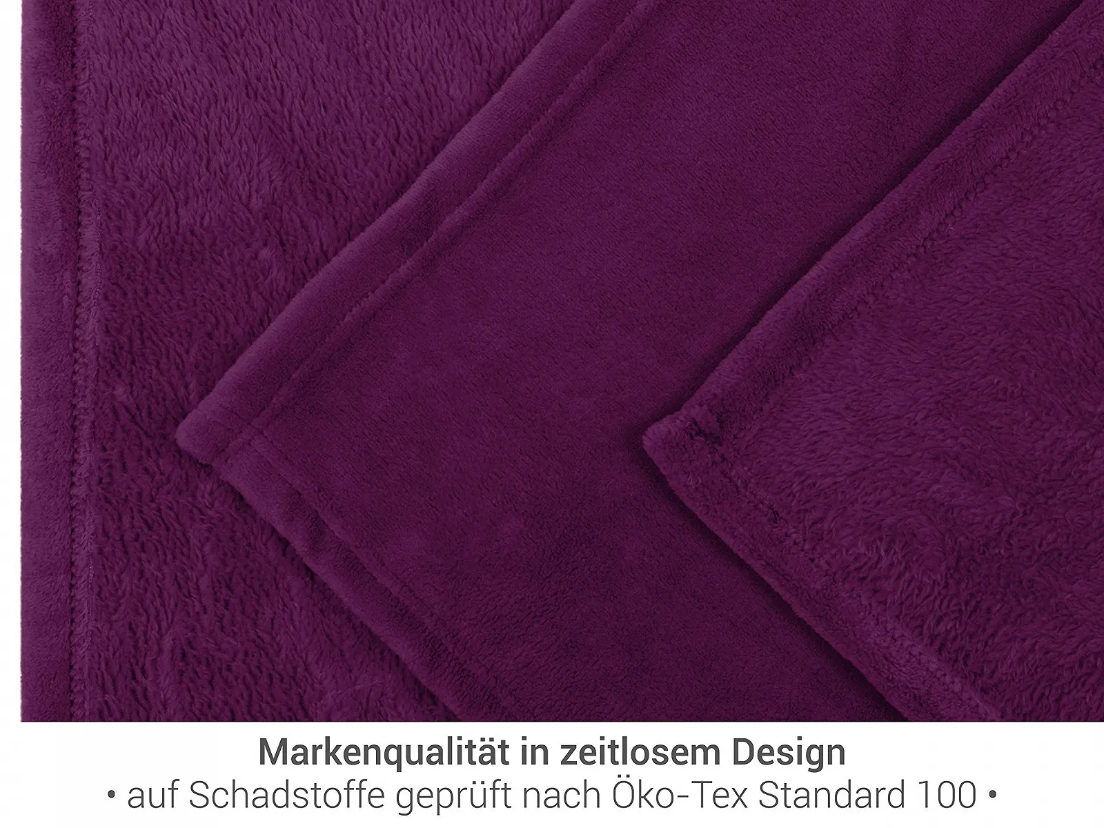 Покривало npluseins Фліс Кораловий Надзвичайно М'яка та Пухнаста 1523.2204 Приблизно 150 x 200 см Ягідна, фото №5