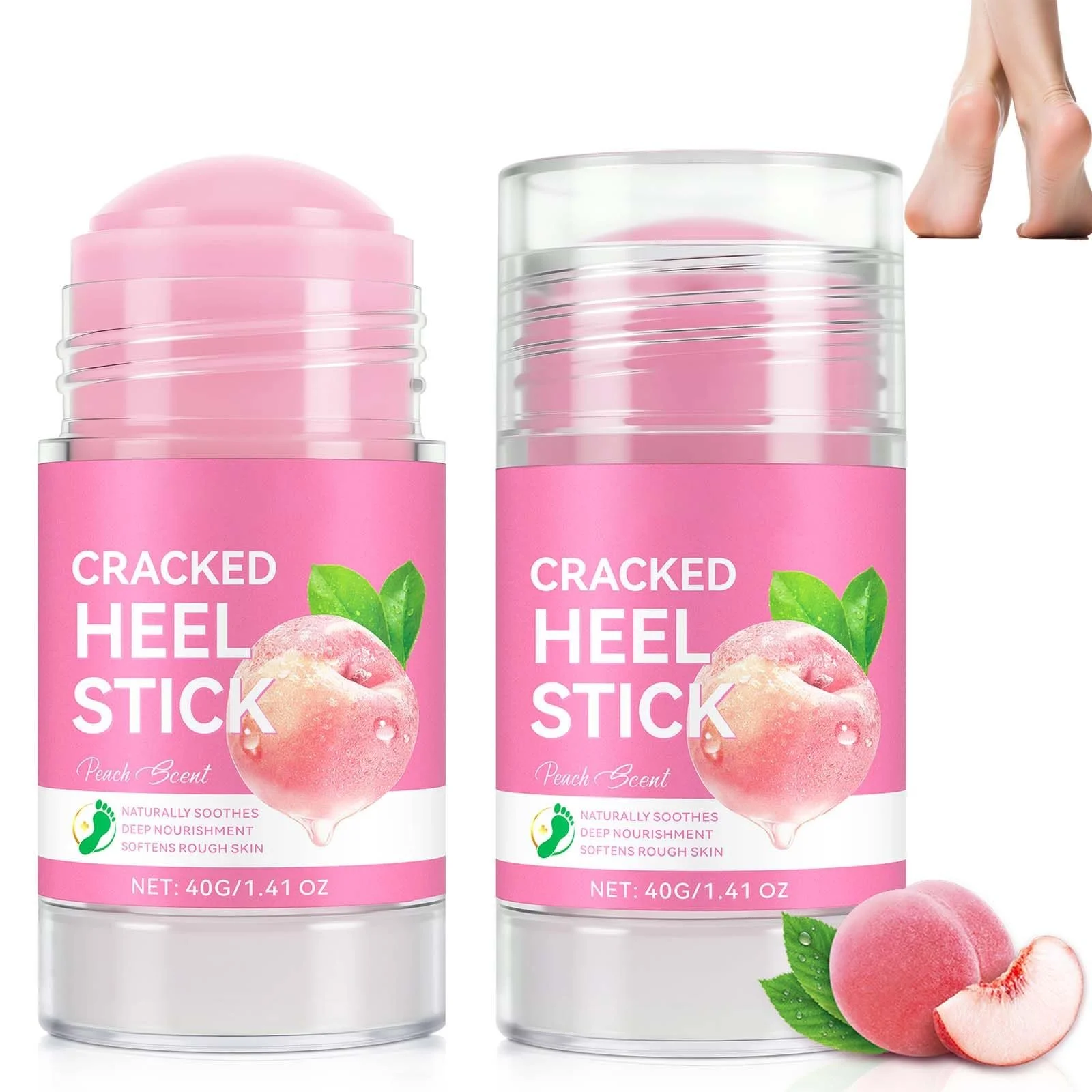 Крем для ног в стике 60% мочевины с 2% салициловой кислотой для сухих стоп, мозолей, локтей и коленей (2 шт) 40 г, фото №1