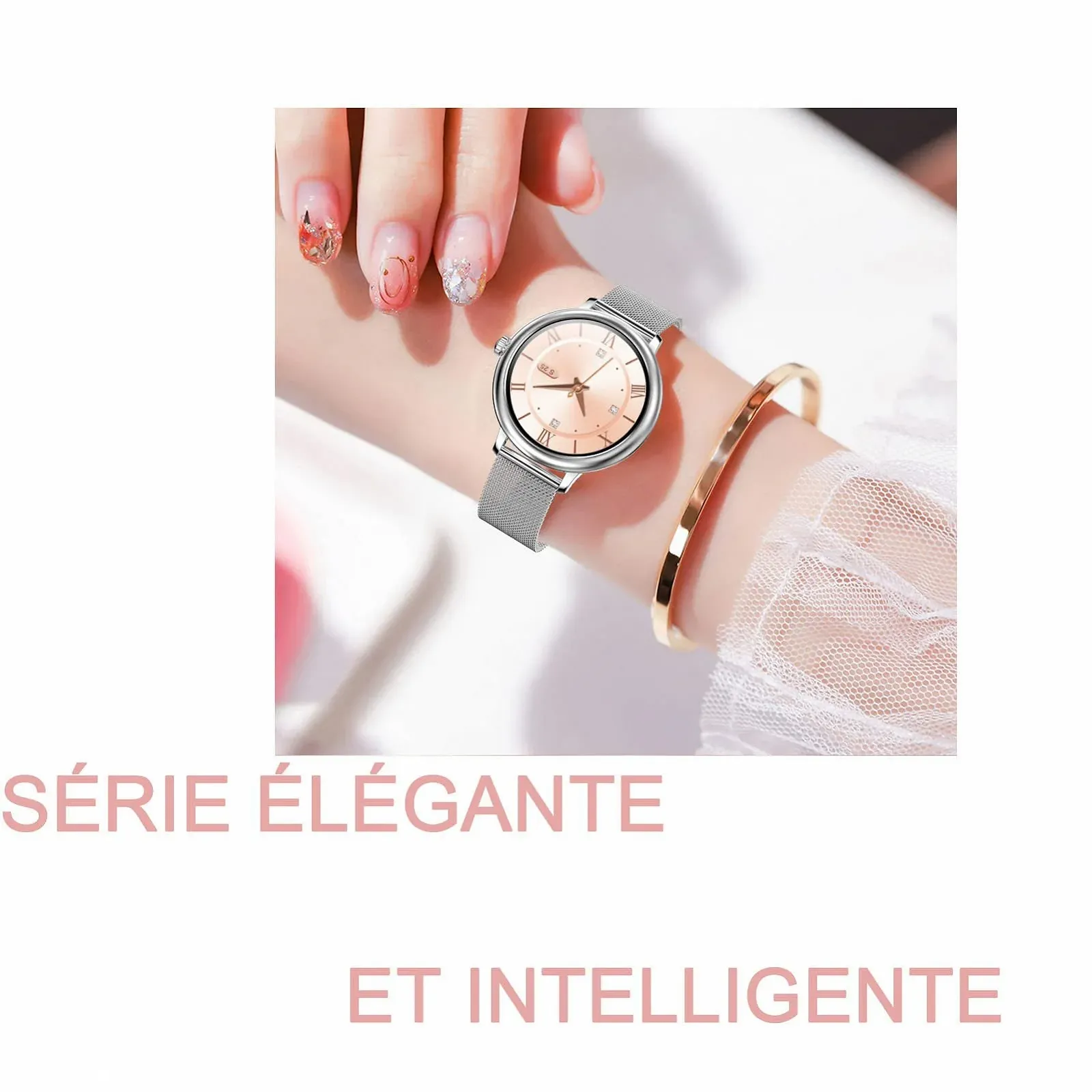 Смарт-годинник findtime для жінок 2022 SMS виклики Gold, фото №3