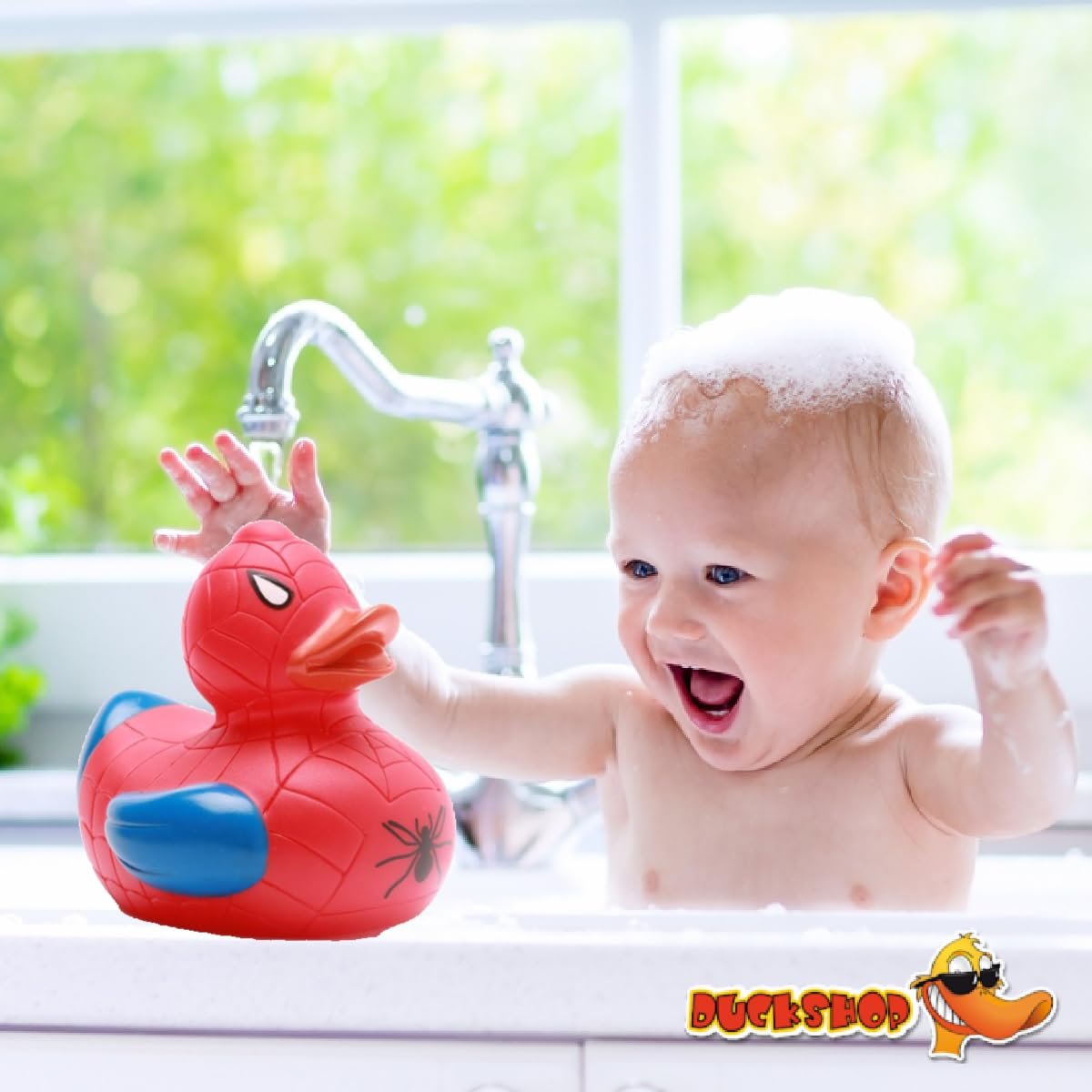 Резиновая игрушка Утка Spiderman, фото №6