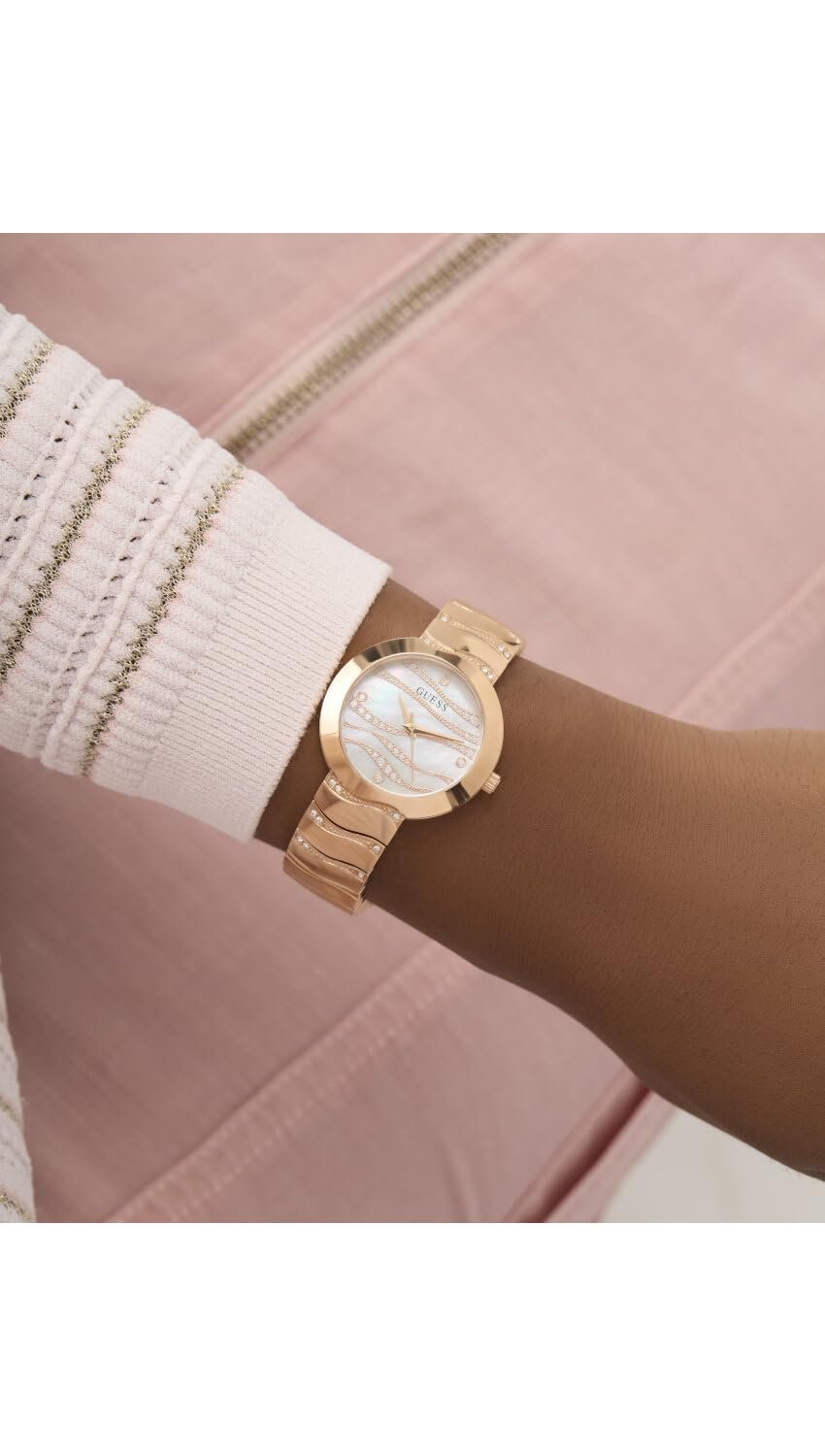 Годинник Аналоговий GUESS GW0871L3 Білий циферблат, фото №5