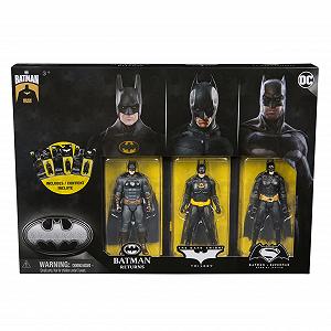 Фігурки Бетмена DC Comics Ultimate, набір з 3 штук (10 см) з фільмів Бетмен повертається, Темний лицар і Бетмен проти Супермена - Фото 1
