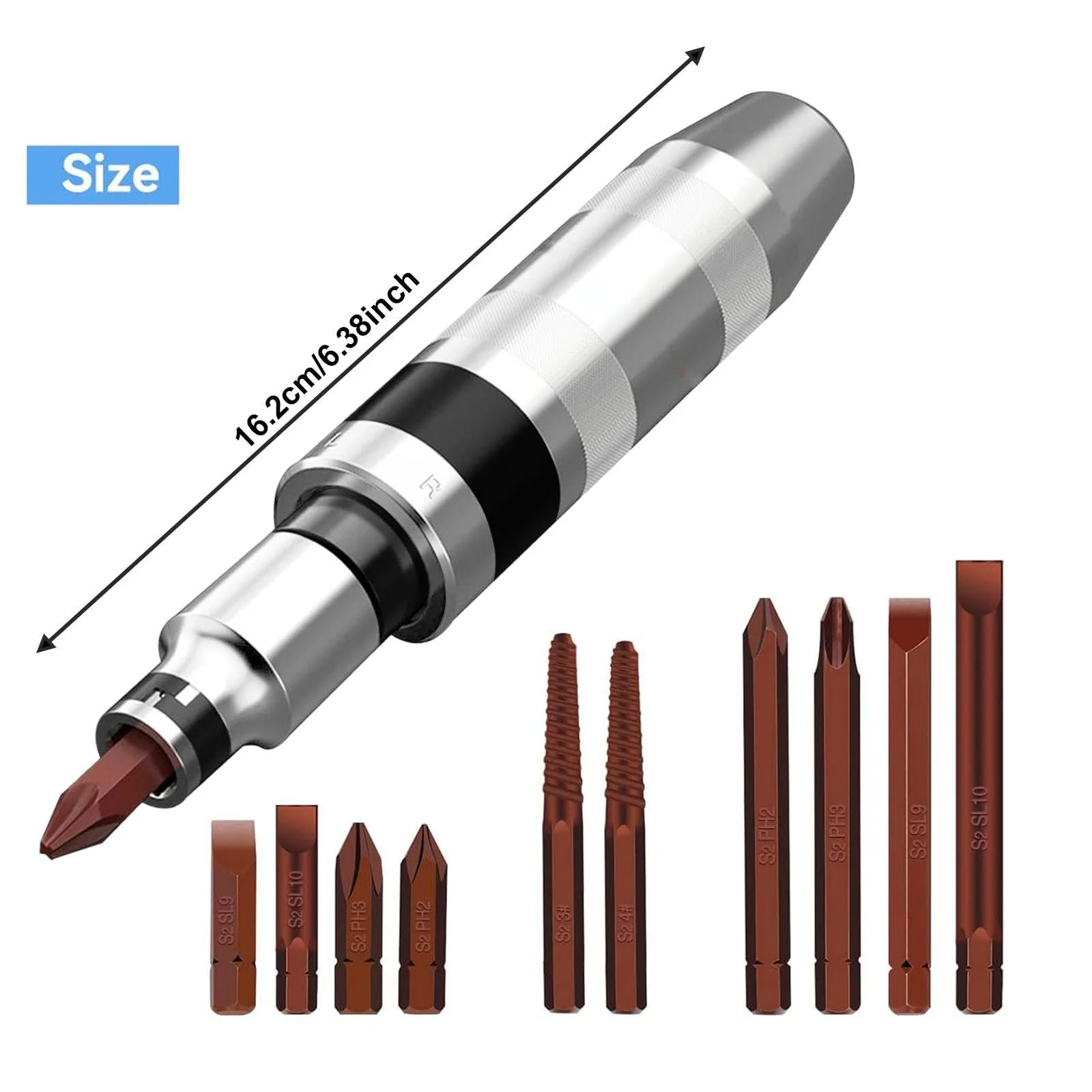 Набір ударних викруток 1/2 дюйма Сталь, фото №2