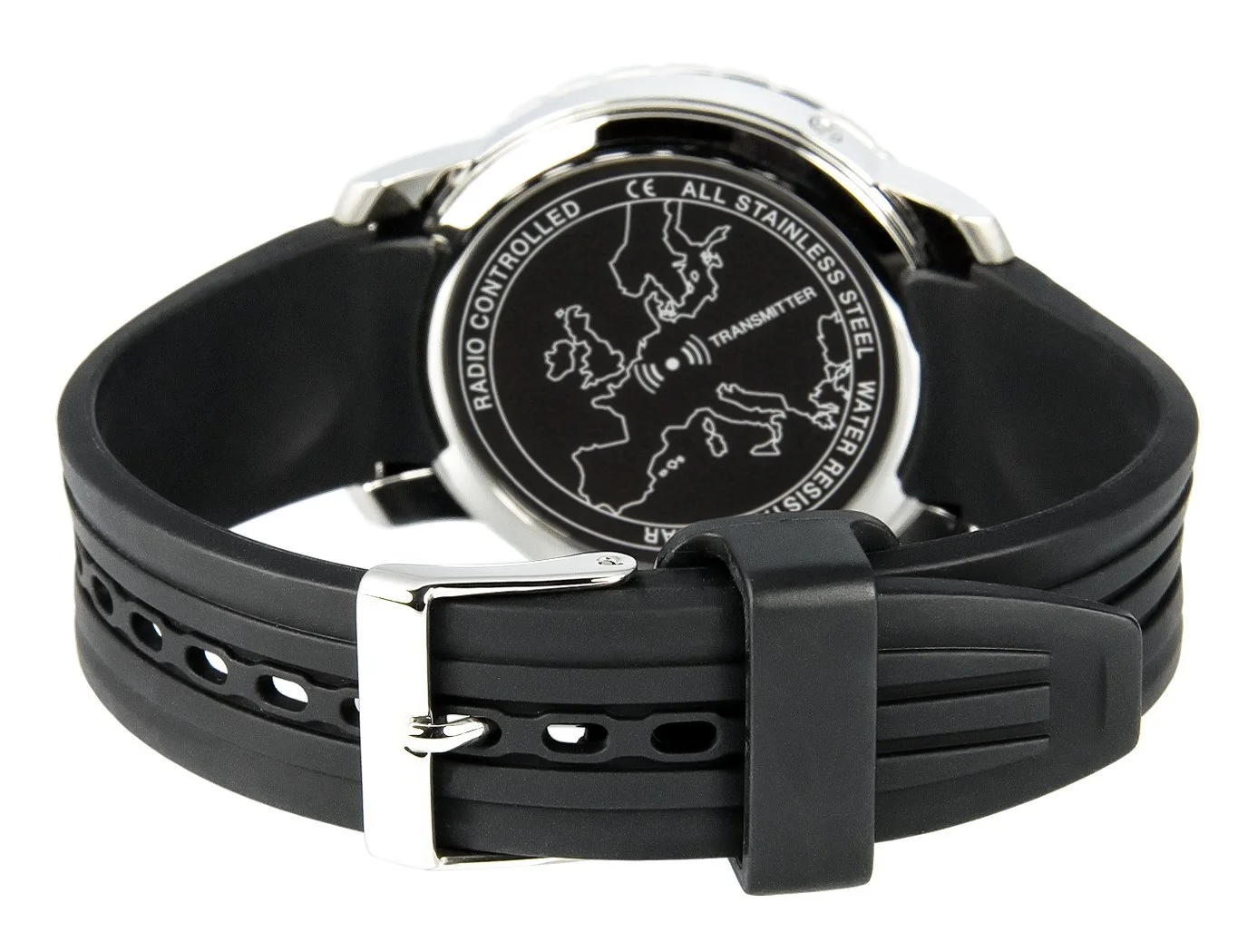 Мужские спортивные радиоуправляемые часы MARQUIS Junghans movement, корпус из нержавеющей стали, резиновый ремешок 964.4800, Ремешок., фото №2