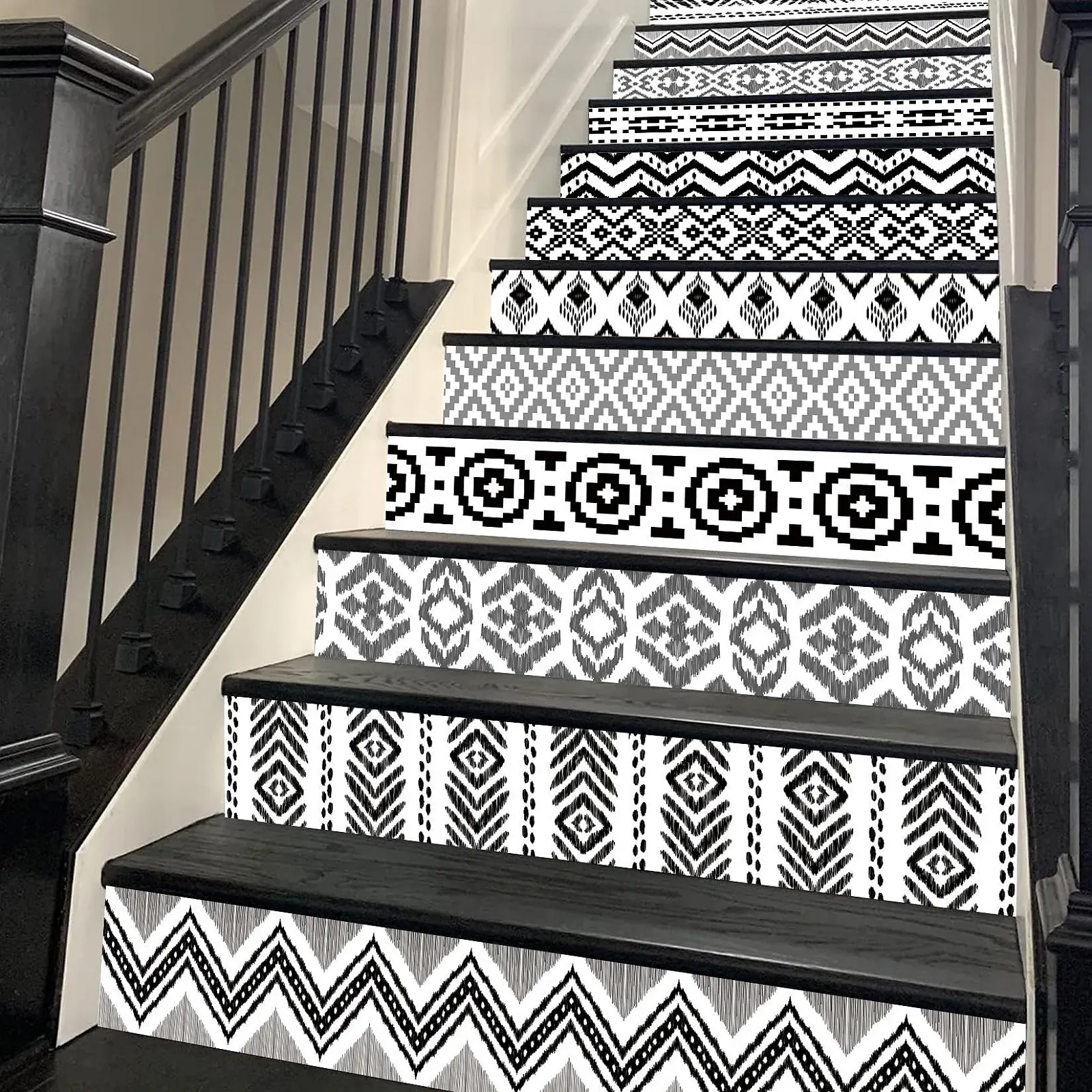 Наклейки для сходів CHDITB Vintage Набір 12 шт 18 x 100 см Самоклеюча, фото №4