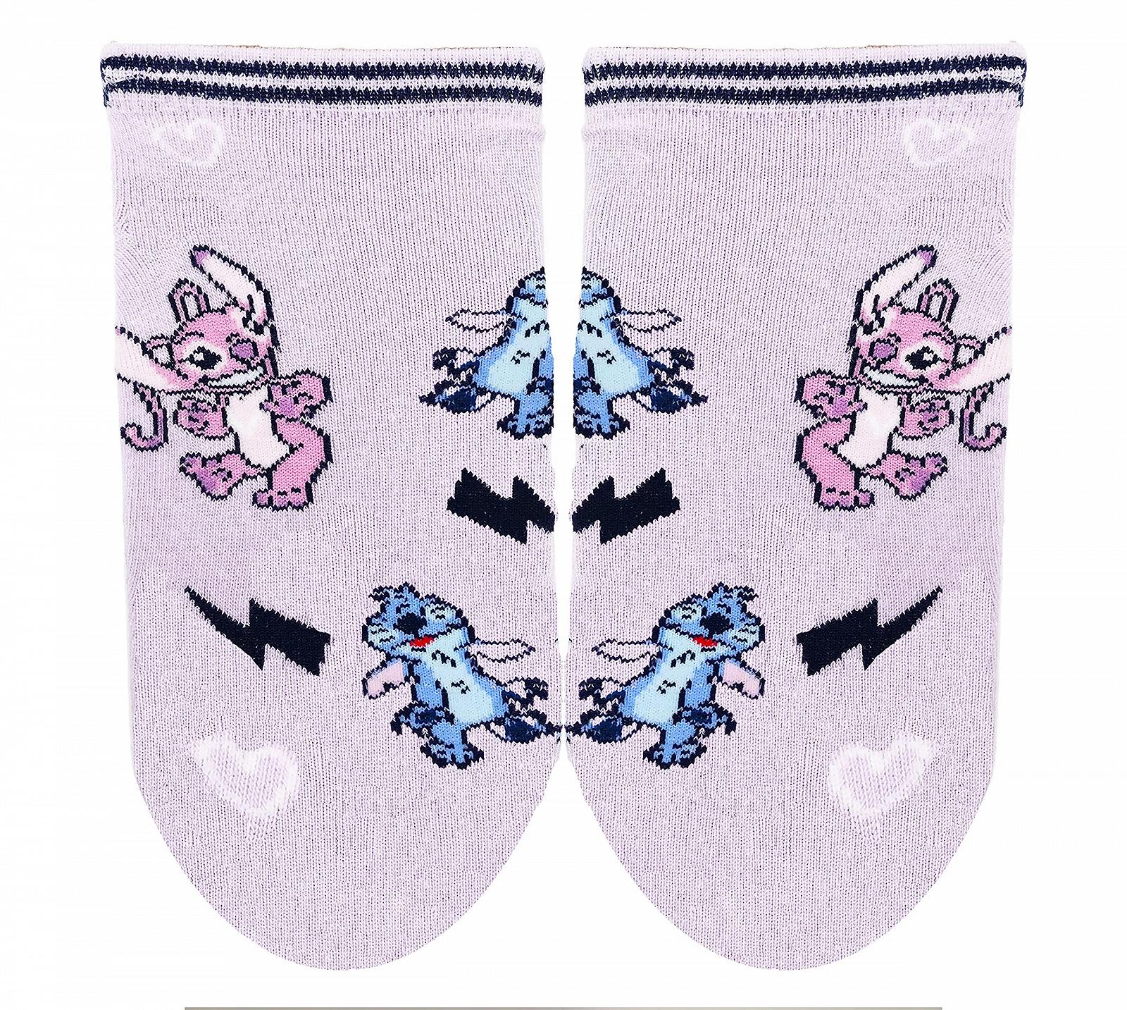 Лицензированные Disney Lilo & Stitch Женские стельки до щиколотки - 3 пары, разноцветные, фото №4