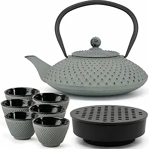 Чайник-заварник Bredemeijer Asia Flat Чавунний Зелений 1.25 літра - Фото 1