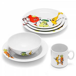 Детская фарфоровая кружка Modermo Kids Фрукты 0.25 л synthetic.ua - Фото 1