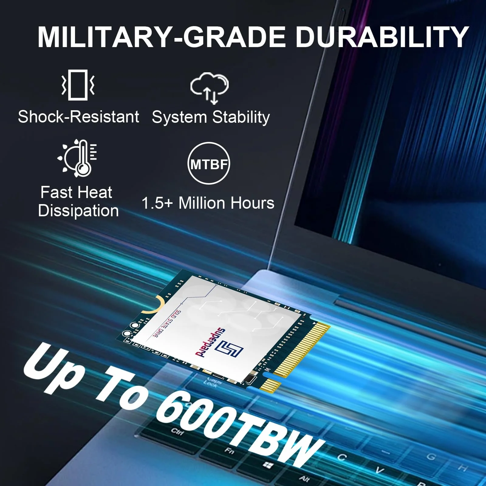 Внутрішній SSD 1TB M.2 2230 NVMe PCIe 4.0, фото №4 Внутрішній SSD 1TB M.2 2230 NVMe PCIe 4.0, фото №4