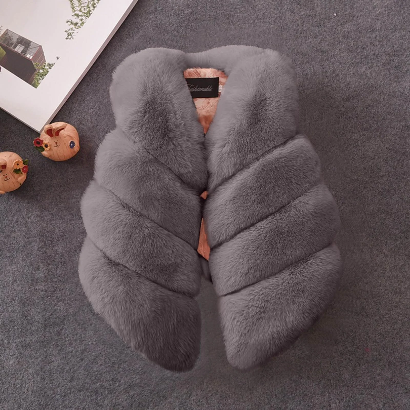 Жилет зі штучного хутра NZYIHAO для дівчат, фото №3