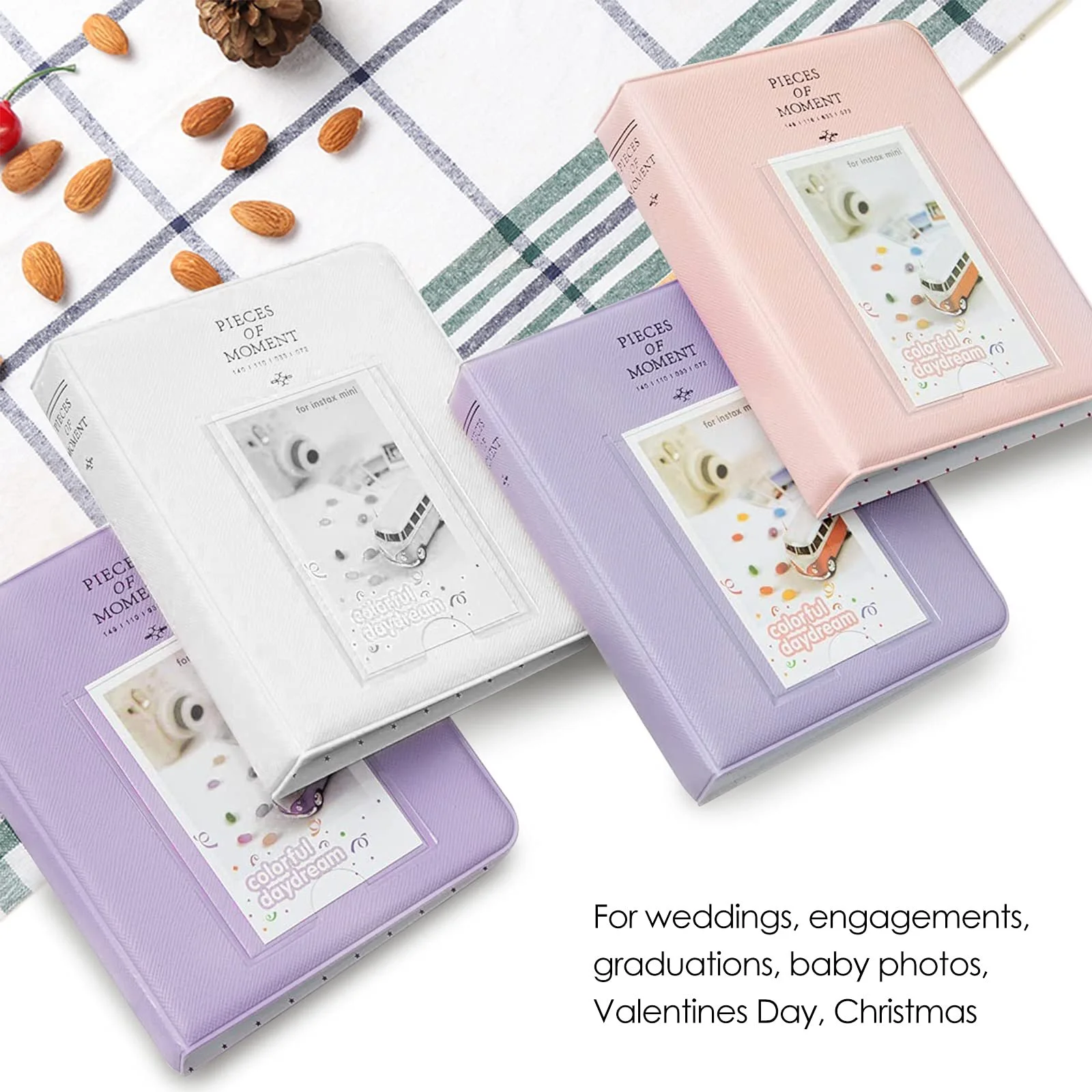 Фотоальбом Oberster для Fujifilm Instax Mini 7s 8 8+ 9 25 50s 70 90, 5 x 7.6 cm - 2 шт, Розовый и Белый, фото №5 Фотоальбом Oberster для Fujifilm Instax Mini 7s 8 8+ 9 25 50s 70 90, 5 x 7.6 cm - 2 шт, Розовый и Белый, фото №5