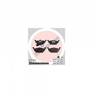 Комплект гальмівних колодок, дискове гальмо ZIMMERMANN 23131.195.1 для VAG VW (FAW) - Фото 1