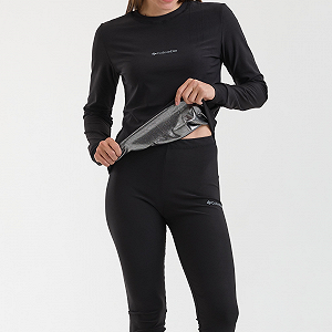 Термобілизна жіноча Columbia omni-heat чорний комлпект зимовий з технологією збереження тепла Коламбія омні хіт - Фото 1