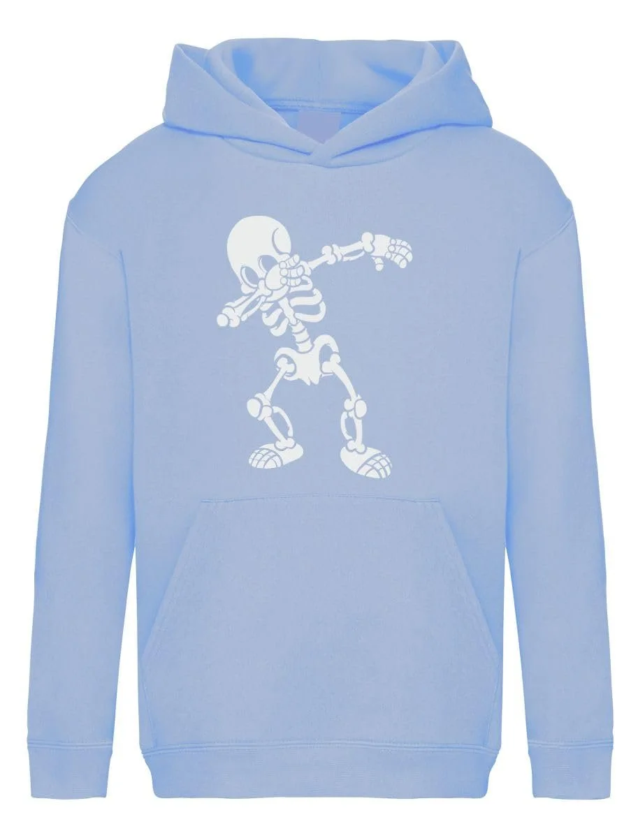 Детское худи Dabbing Skeleton Funny Hooded Jumper с мотивами танцующего дэб скелета, фото №1
