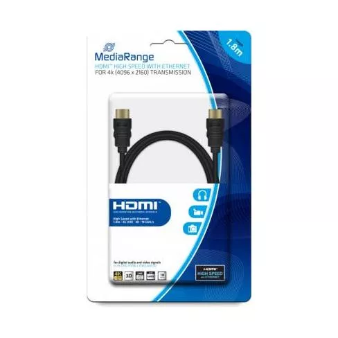 Кабель мультимедийный HDMI to 1.8m V2.0 MediaRange MRCS156, фото №1