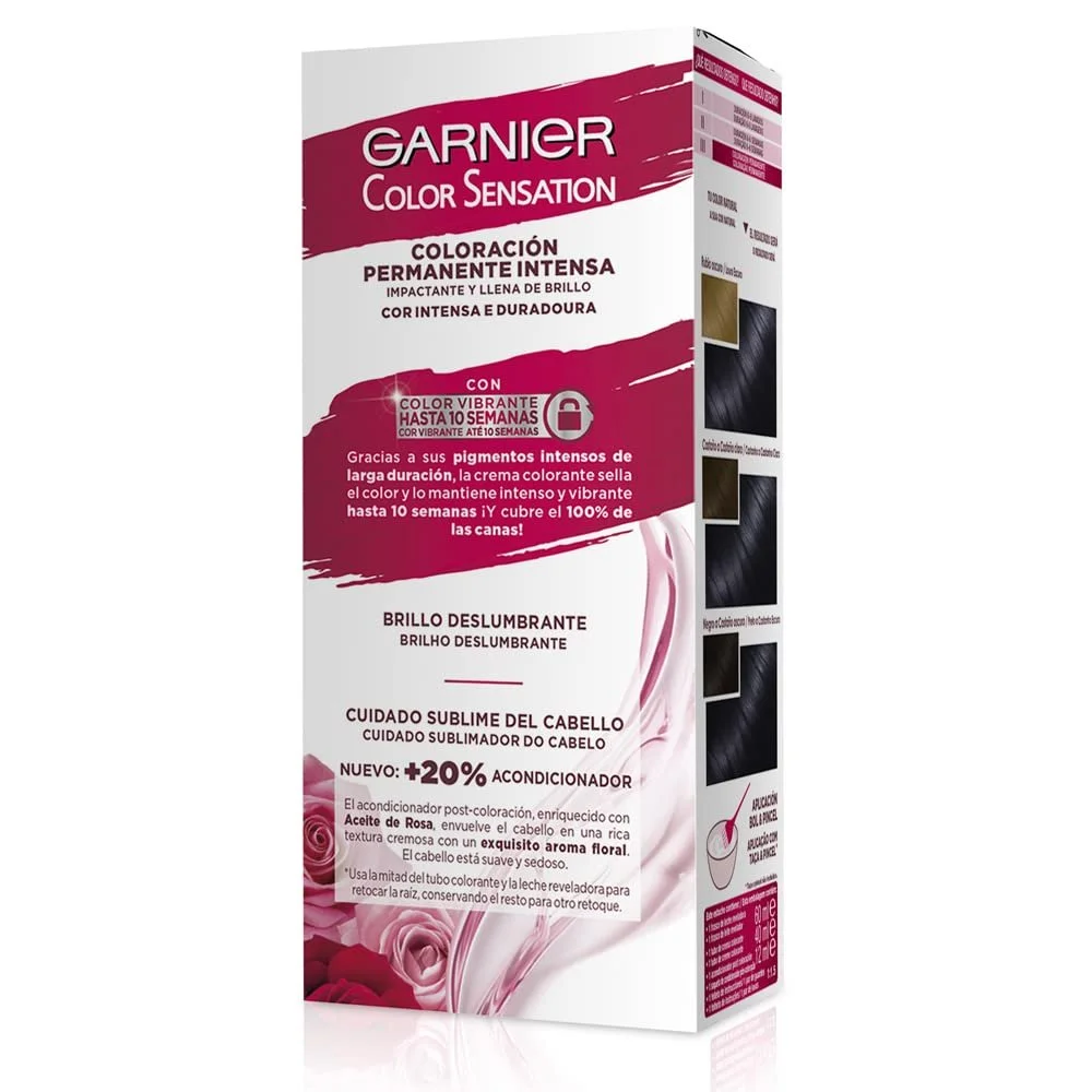 Фарба Garnier Color Sensation 2.10 Синьо-чорний, 3 шт, фото №4