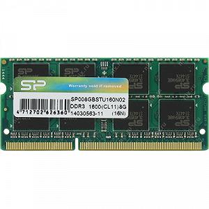 Модуль памяти для ноутбука SoDIMM DDR3 8GB 1600 MHz Silicon Power SP008GBSTU160N02 - Фото 1