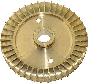 Крыльчатка насоса латунная d 12*78 шпонка арт nkr005 - Фото 1