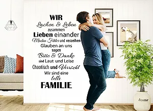 Наклейка на стіну W3301 "Wir sind eine tolle Familie" 58 x 90 см Чорний synthetic.ua - Фото 1