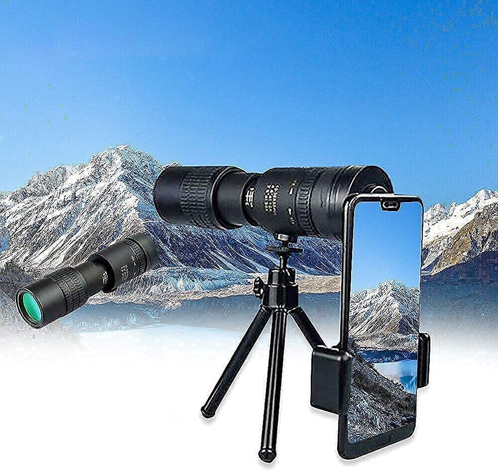 Монокуляр 4k 10-300x40 мм Super Telephoto Zoom Телескоп для мобільних телефонів Полювання Туризм Дослідження (2 Телескопи + 2 Тримачі), фото №1