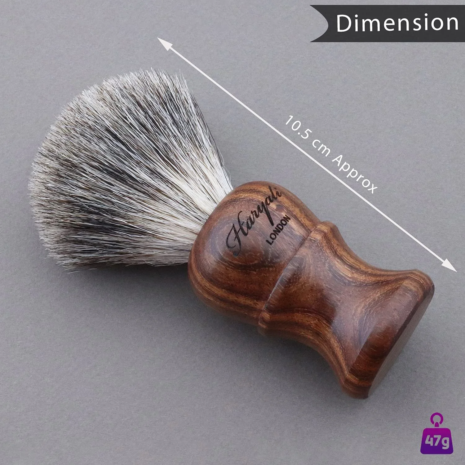 Помазок для бритья Haryali London Pure Badger Hair Rose Wood, фото №4