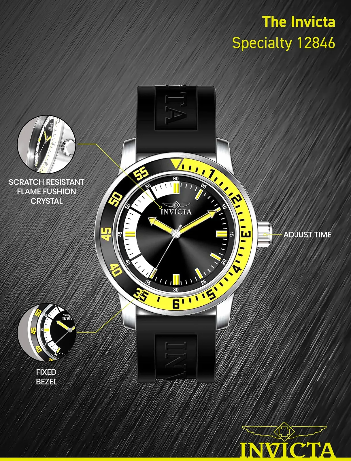 Годинник кварцовий чоловічий Invicta Specialty Edelstahl 45 мм, фото №4 Годинник кварцовий чоловічий Invicta Specialty Edelstahl 45 мм, фото №4