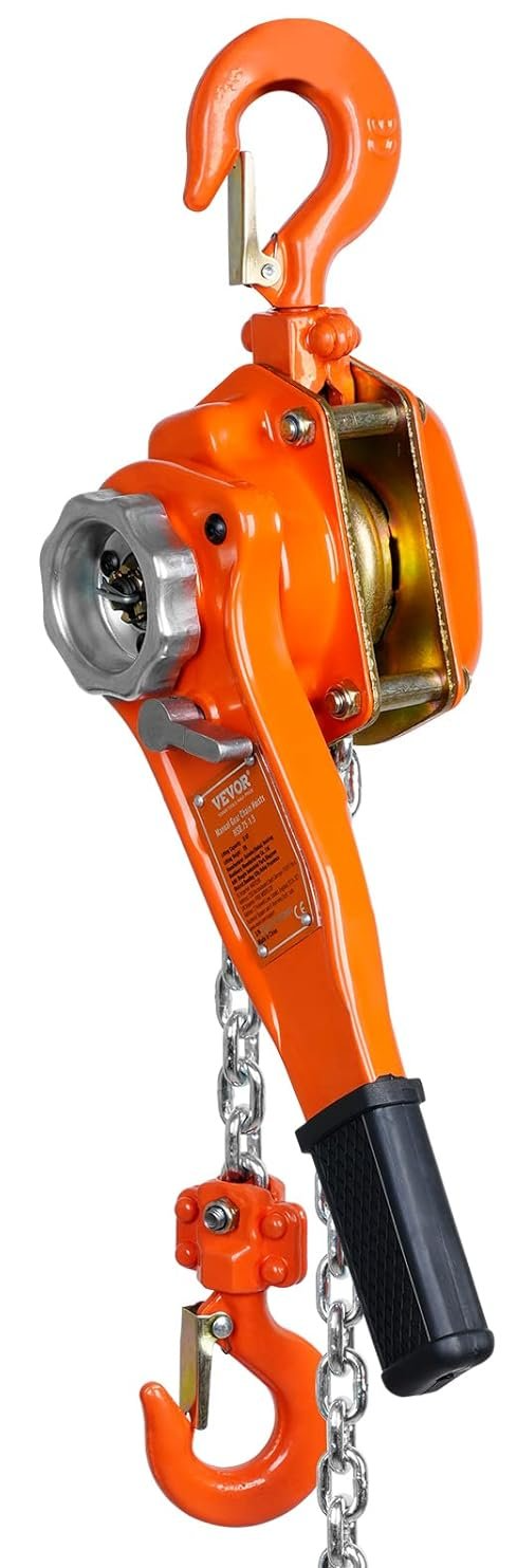 Ручной цепной таль VEVOR HS0.75-1.5 Orange, фото №4 Ручной цепной таль VEVOR HS0.75-1.5 Orange, фото №4