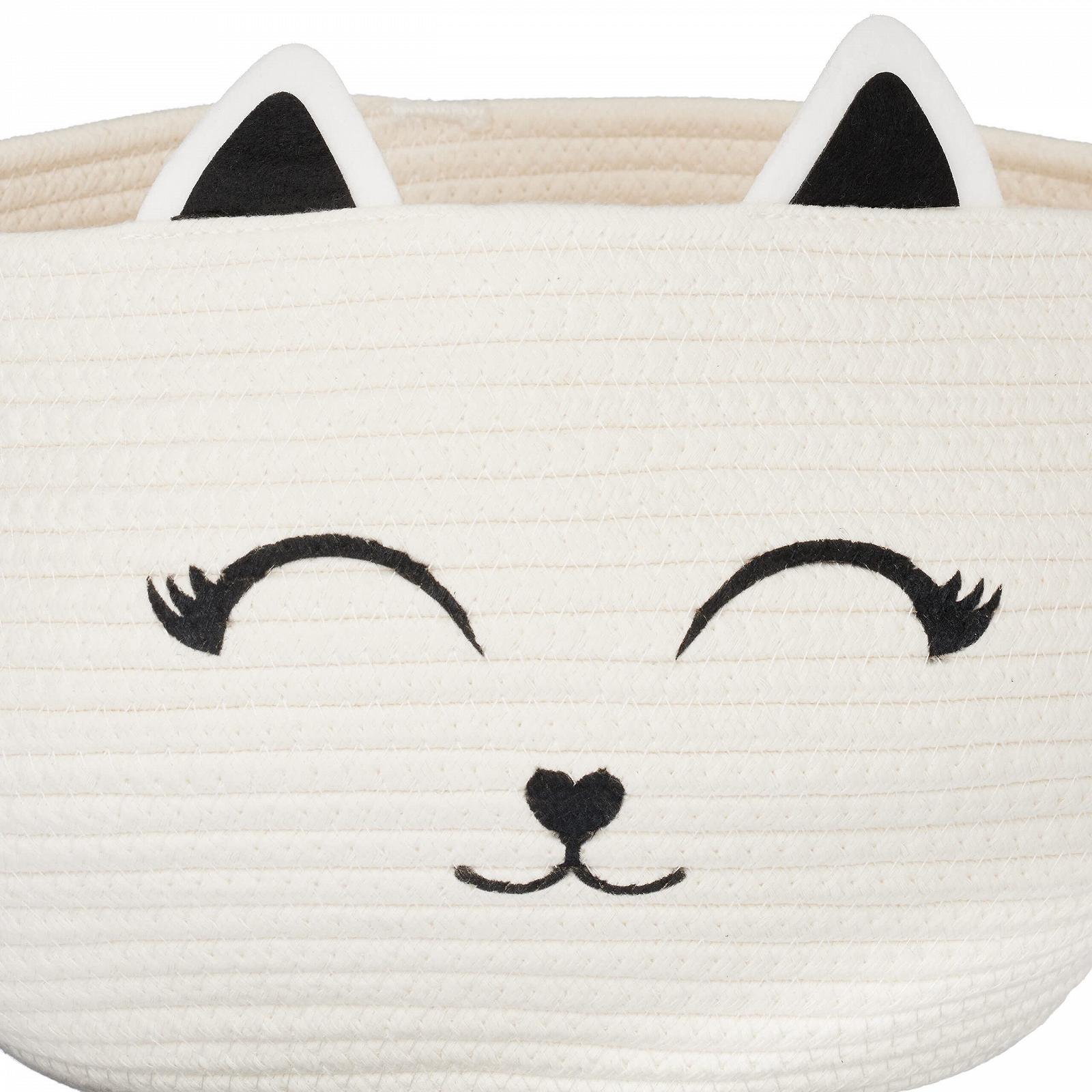 Корзина для хранения Relaxdays Детская, Кошачий, 24 x 35 см, Белый/Черный, фото №6