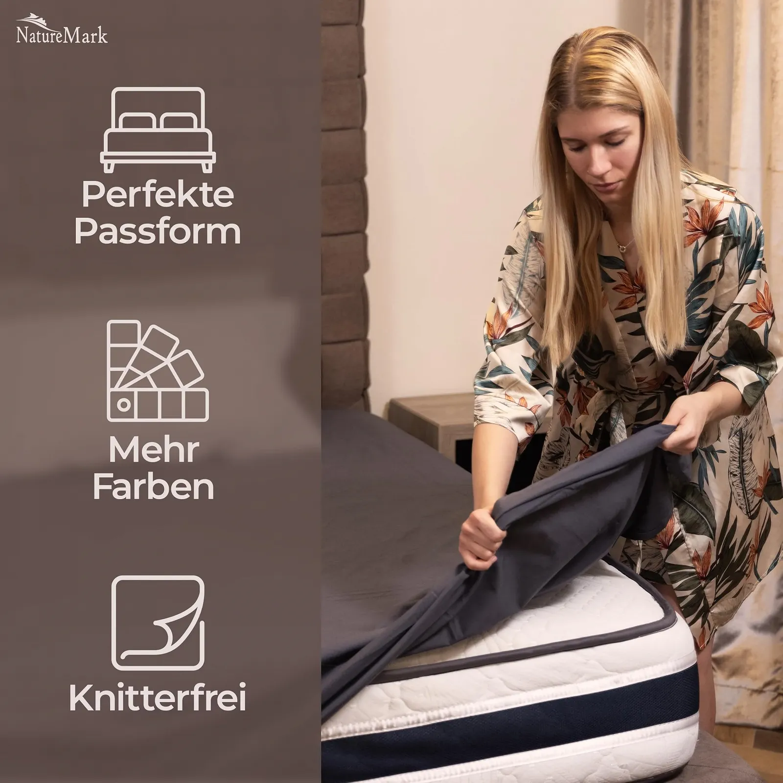 Простирадло GREEN MARK Textilien Classic 150 x 250 см Anthracite, фото №4 Простирадло GREEN MARK Textilien Classic 150 x 250 см Anthracite, фото №4