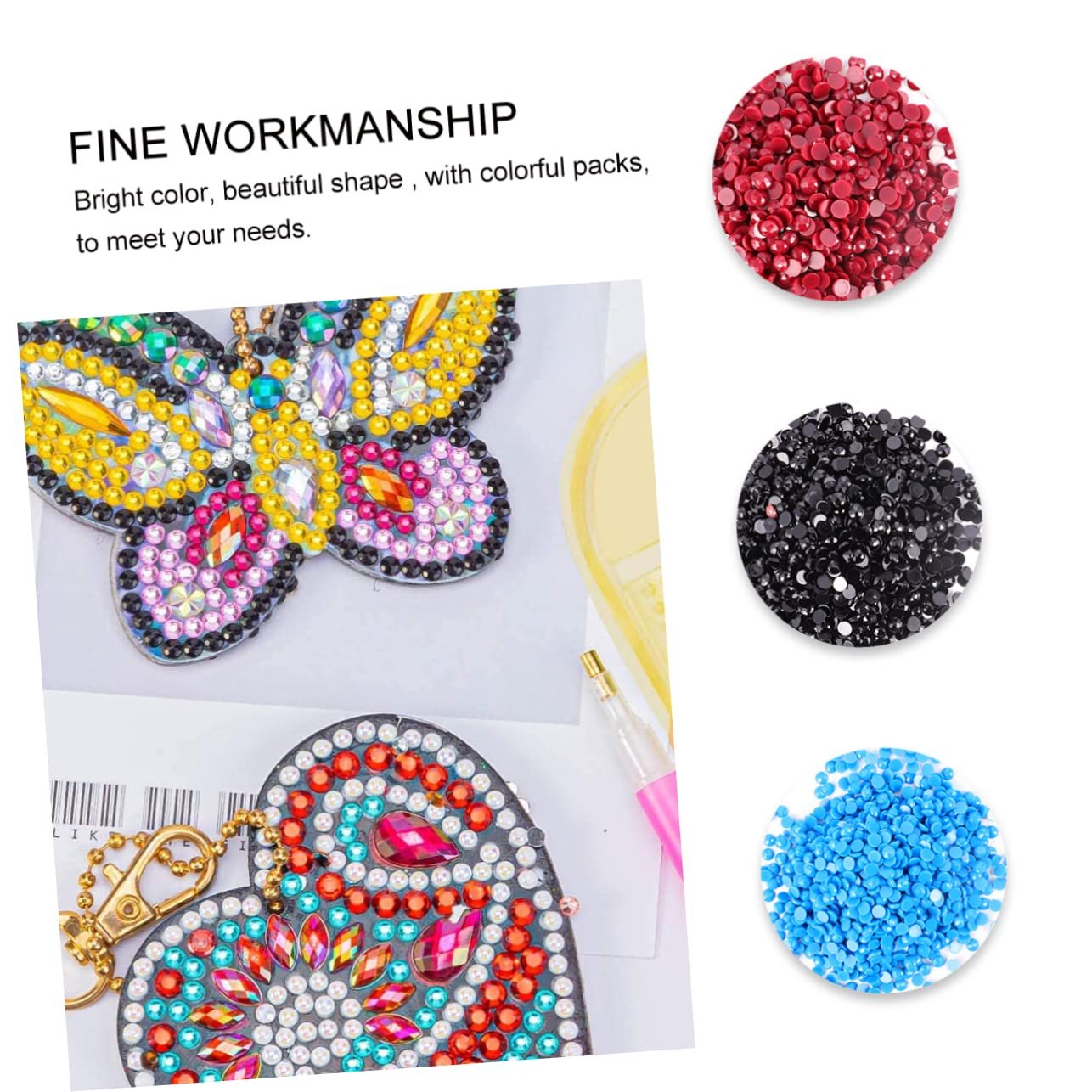 Стразы Healeved, круглые кабошоны из смолы, 48 шт., фото №2