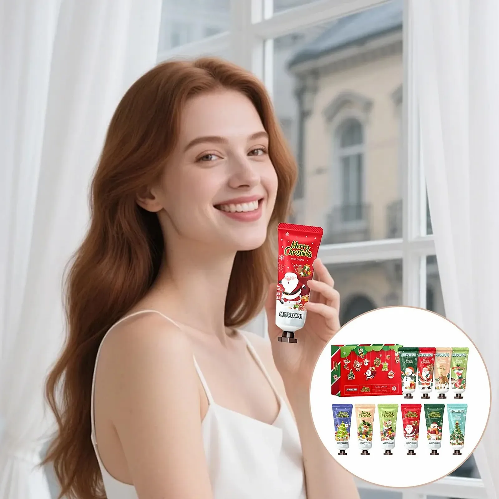 Набор Кремов для Рук 10 шт Рождественский Набор, Зимний Мини-Крем для Рук и Подарочная Коробка, фото №7