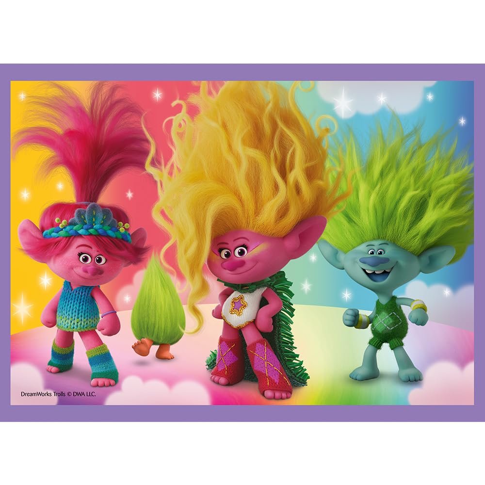 Пазл Trefl Trolls Band Together Adventures of the Colourful Trolls 4-в-1 35-70 елементів Multi-Colour, фото №7
